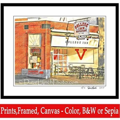 Charlottesville VA Virginia Art ''College Inn The Corner'' 8x10 Photo Print