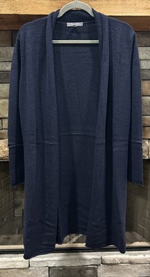 Womens NEIMAN MARCUS Blue The Cashmere Collection Duster Cardigan Sweater M *A10