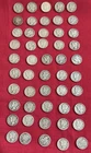 Mercury Dimes Roll of 50 Assorted 1940s Coins, Mint Mark 90% Silver