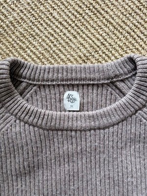 トップス KAPTAIN SUNSHINE 7G Rib Crewneck Sweater Kaptain Sunshine 7G Rib Crewneck Sweater Mocha Size M Japan Used