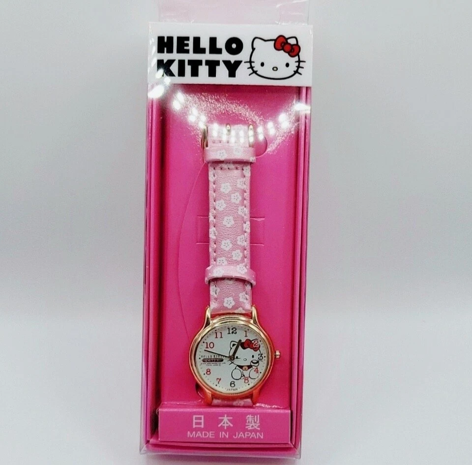 CITIZEN Hello kitty Kawaii Unused Pink wristwatch woman Sanrio Genuine working
