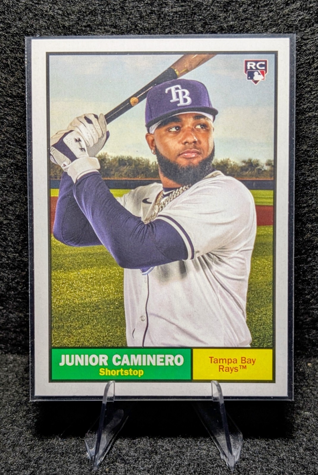 2024 Topps Archives Baseball #33 Junior Caminero, Tampa Bay Rays RC