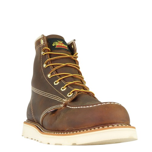 Botas Thorogood 814-4203 Hechas en EE. UU. 6" Puntera Moc Cuña Trabajo del Patrimonio Americano - Imagen 3 de 4