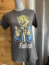 Fallout Vault Boy Officially Licensed Gamer Adult T Shirt Gray - Small See Photo