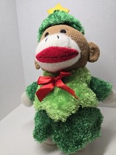 Dan Dee Sock Monkey Animated Lighted Christmas Tree Plush - 11" Doesnt Work