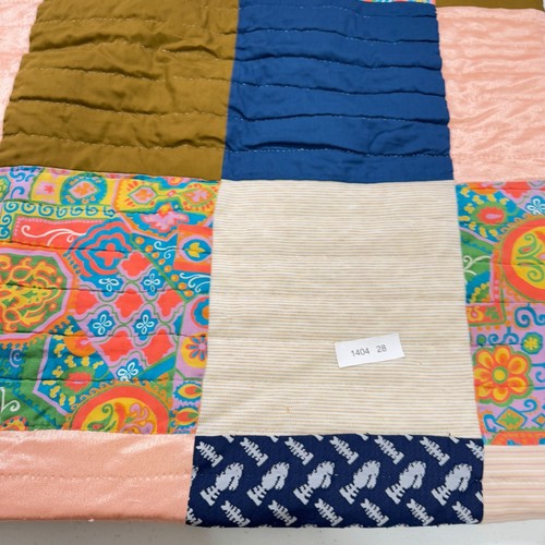 handmade quilt twin square patchwork cotton rustic primitive - Picture 14 of 15