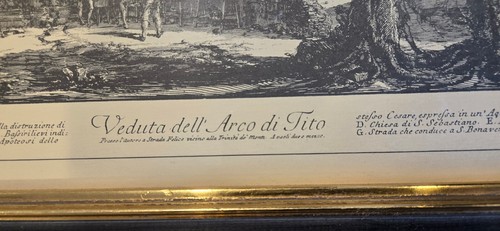 Engraving by Giovanni Battista Piranesi entitled "Veduta dell' Arco di Tito" - Picture 8 of 10