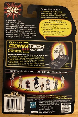 1998 New Star Wars Episode 1 Padme Naberrie W Commtech Chip Action Figure #84076 - Picture 6 of 10
