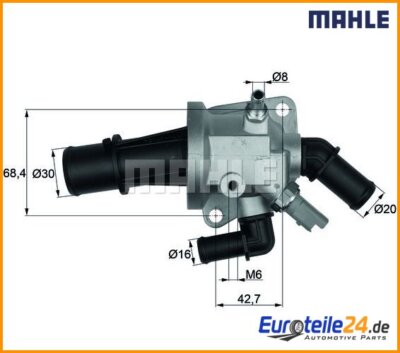 Thermostat, coolant Behr Mahle TI15388 for Opel Meriva