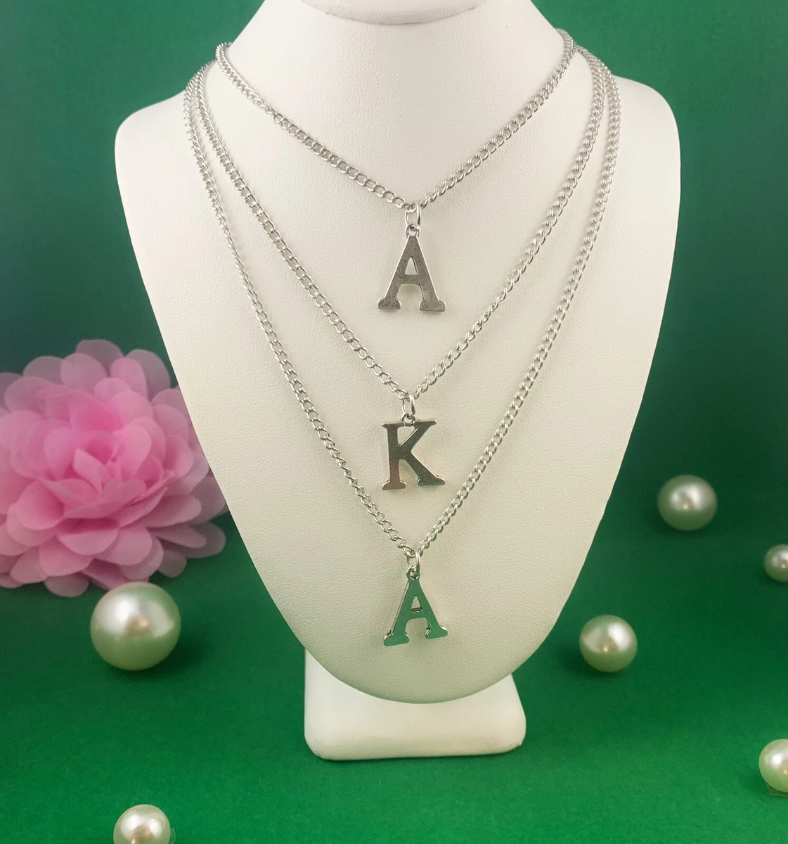 AKA Drop Letters Necklace-Gold 