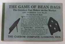Vintage Original THE GAME OF BEAN BAGS Carrom Instructions Rules Card Ten Pins