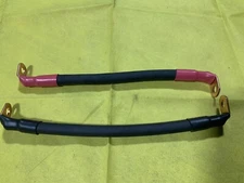BATTERY CABLES POSITIVE- NEGATIVE. MADE IN USA. 1/2 Inch Dia. 11 Inch Long.