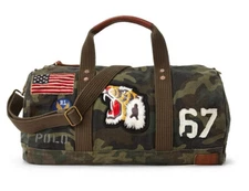 Polo Ralph Lauren Men's Tiger-Patch Camo Canvas Duffel