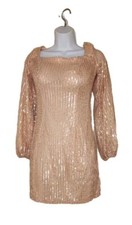 pink sequin club dress