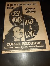 Lorry Raine Cest Vous Rare Original Promo Poster Ad Framed!