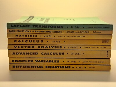 Schaum's Outline Series Calculus Equations Variables 8 Books Lot