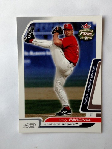 2003 Fleer Focus Jersey Edition Troy Percival #31 card