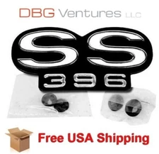 Fits 1967 Chevelle El Camino Emblem Rear Panel GM " SS 396 " EM1301 Dynacorn