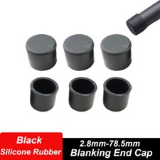 Black End Cap Silicone Rubber Blanking Stopper Cover for Pipe Tube 2.8mm-78.5mm