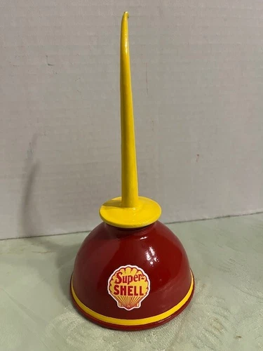 SHELL Vintage Pump OIL Can Gasoline Station Gas Garage Motor Car Decal Sign