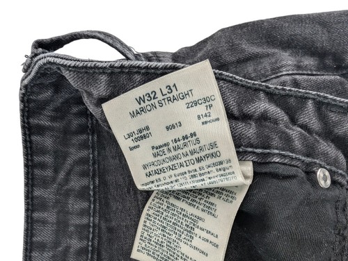 LEE Women's Marion Straight Fit Jeans, Black/Grey Stretch W30" L28.5" - Picture 6 of 9