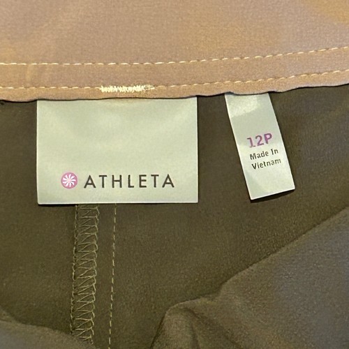 Athleta "Whatever" Skort Skirt A-Line Packable Brown Dark Khaki Excellent 12P - Picture 6 of 12
