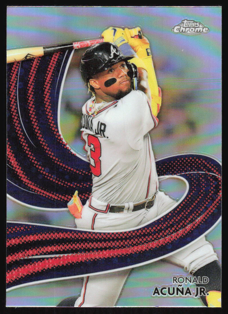 2024 Topps Chrome Ronald Acuna Jr. #S-12 Strokes Insert 2024 Topps Chrome Ronald Acuna Jr. #S-12 Strokes Insert