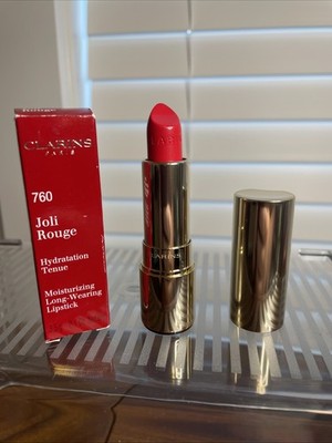 Clarins Joli Rouge Lipstick Full Size Pink Cranberry Moisturizing, Long Wearing