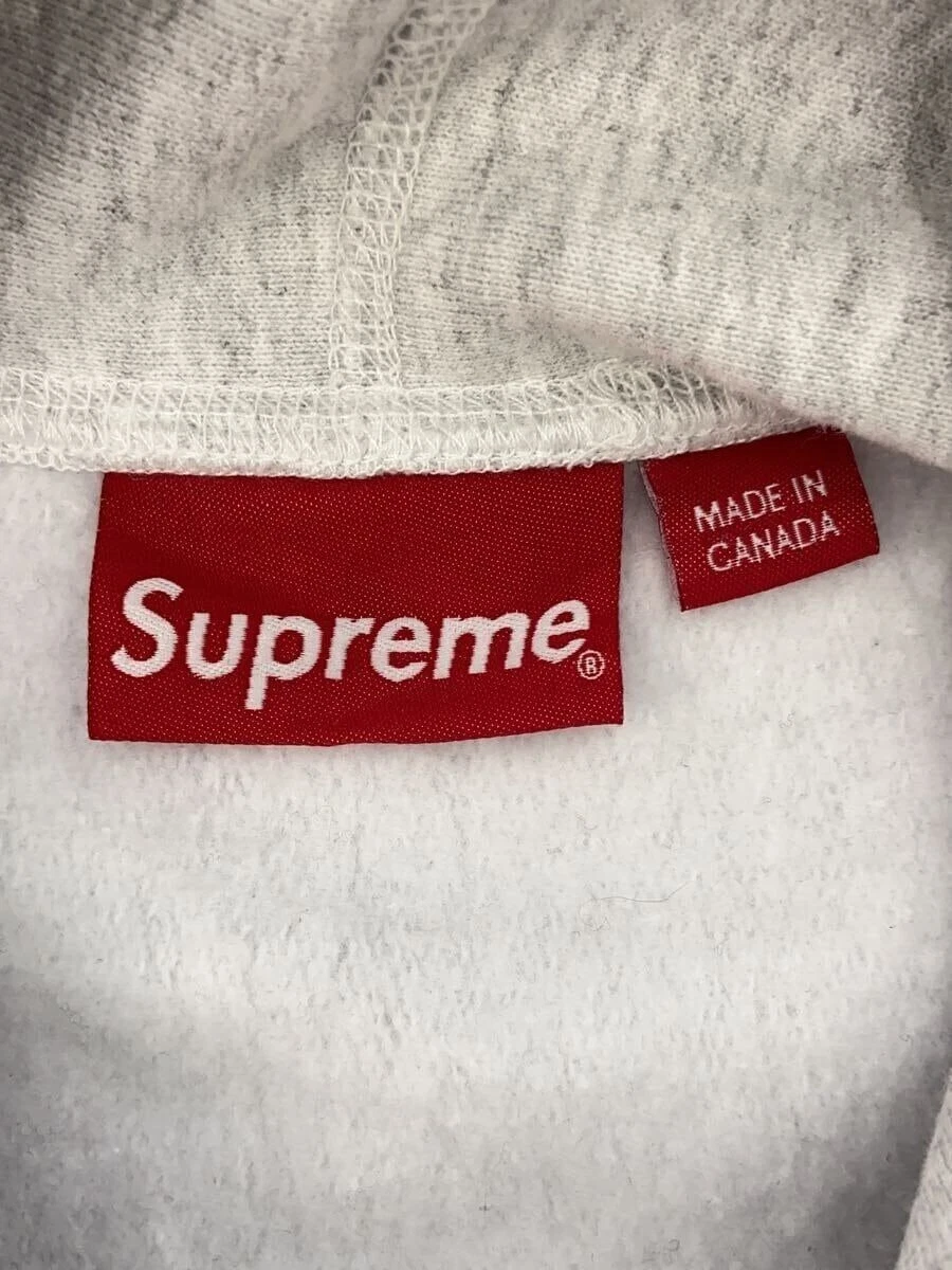 Felpa Supreme con cappuccio S cotone grigio usata