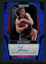 2024-25 Josh Giddey 10/25 Auto Panini Prizm Black Blue Shimmer Autographs