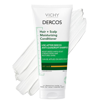 Dercos Hair & Scalp Moisturizing Conditioner, Formulated with Glycerin, Niacinam