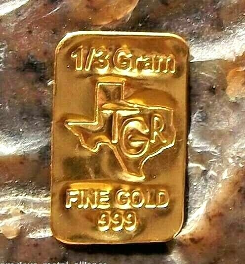 1 /3 gram Gold Bar - TGR TEXAS - 999.9 Fine in Assay | eBay