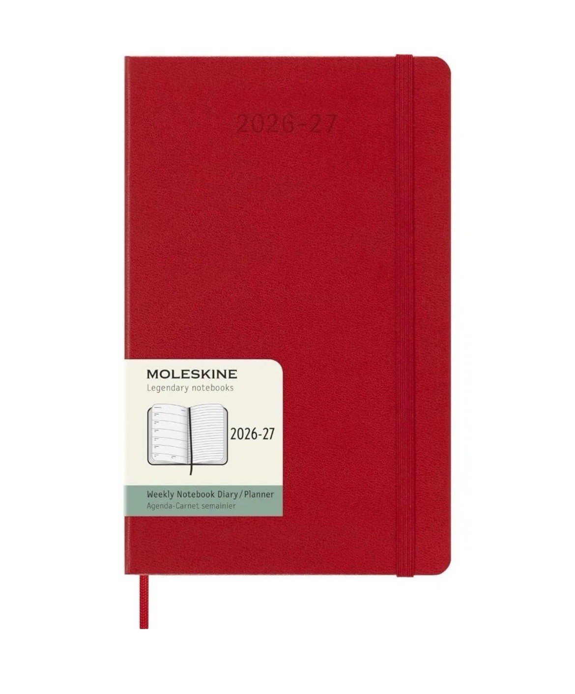 Moleskine Weekly Planner 2026-2027 18-Month Diary Soft Cover Large Scarlet Red