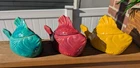 Advertising Bauer Chicken Of The Sea Trio Small Covered Baker USA CA Pottery
