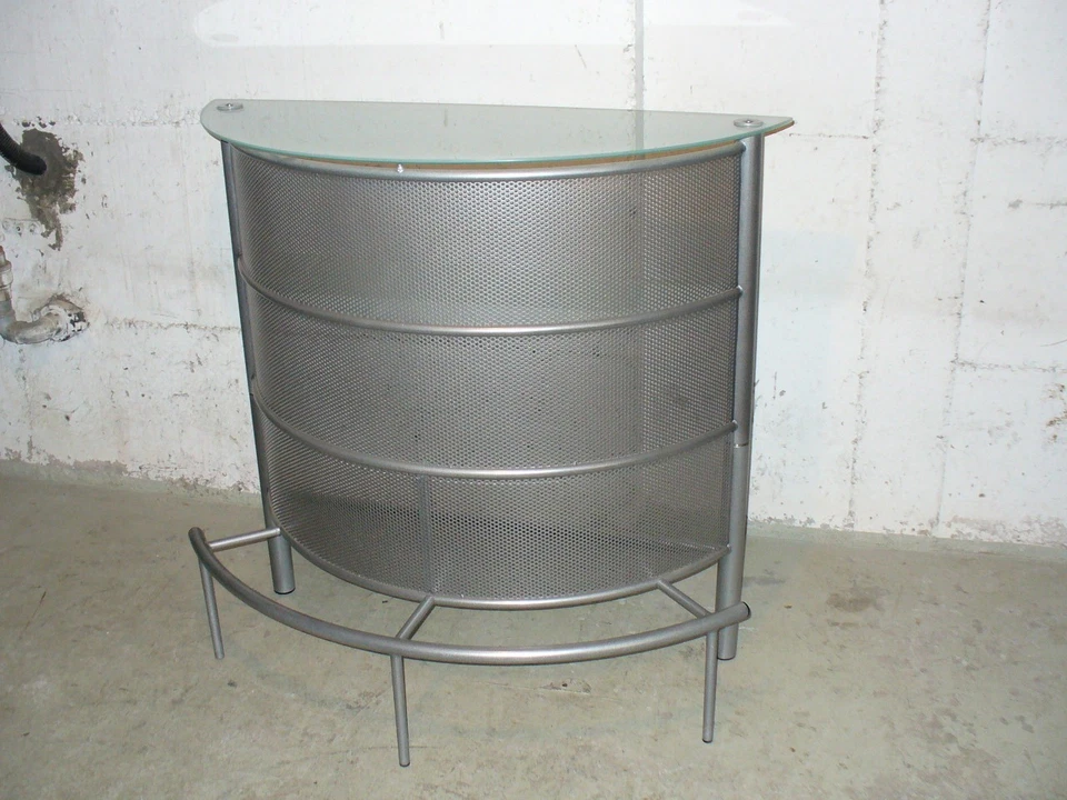 Schöner Bar + 2 Hocker In Edelstahloptik - Bild 4 von 4