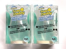 Scrub Daddy Soap Daddy Dual Action Liquid Soap Dispensers Refillable Lot Of 2