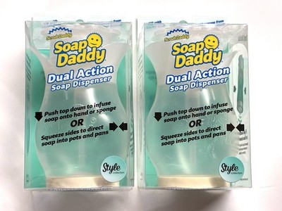 Scrub Daddy Soap Daddy Dual Action  Liquid Soap Dispensers Refillable Lot Of (2)