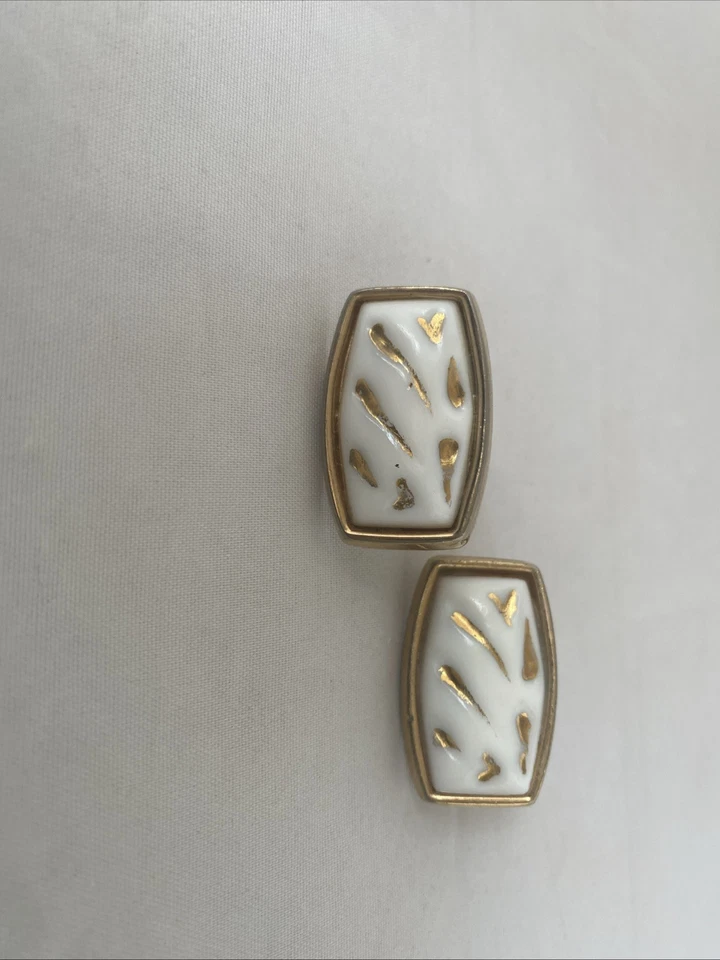 Gemelos de cerámica blanca dorado de moda para hombre Foto 2 de 4
