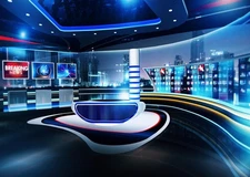 News Broadcast Backdrop 7x5ft Virtual TV Studio Photography Background