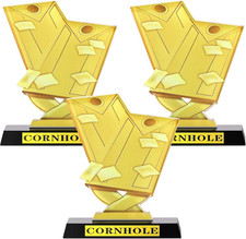 Sieral 3 Pieces 5.5 Inch Cornhole Trophy Cornhole Tournament Award Cornhole Winn