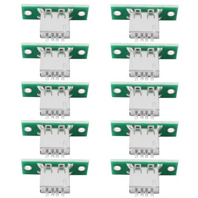 10 PCS USB 2.0 Type A Female Panel Mount Connector Reversible Solder Type