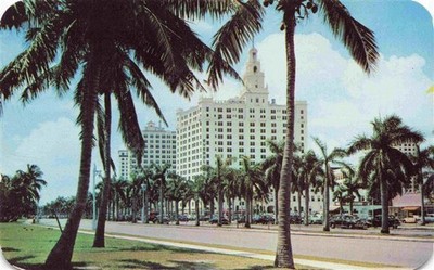 MIAMI Florida USA Biscayne Boulevard with the Everglades and Miami Colonial Hote