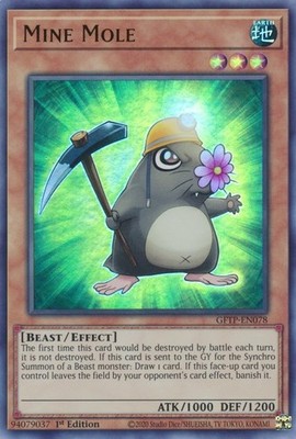 Mine Mole - GFTP-EN078 - Ultra Rare - 1st Edition Near Mint Ghosts from the Past
