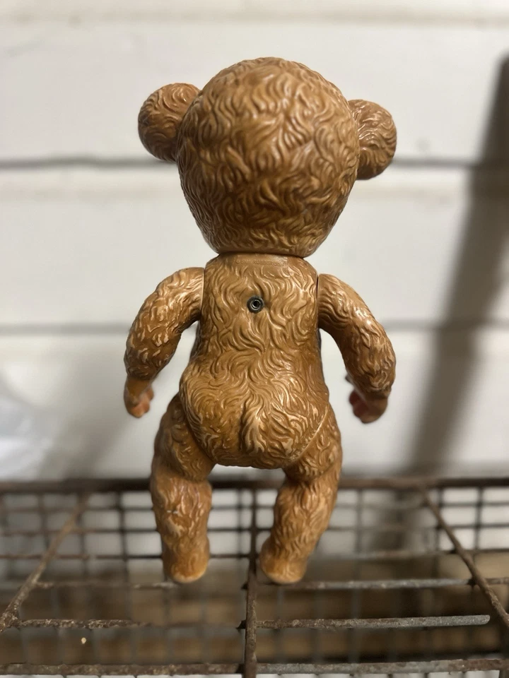 Sun Rubber Co Sunny Teddy Bear 1958 Soft Vinyl Rubber 5 joint poseable - Image 3 of 4
