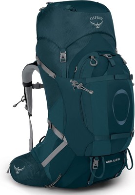 Osprey Ariel Plus 60 Womens Backpacking Backpack WXS/S Night Jungle Blue