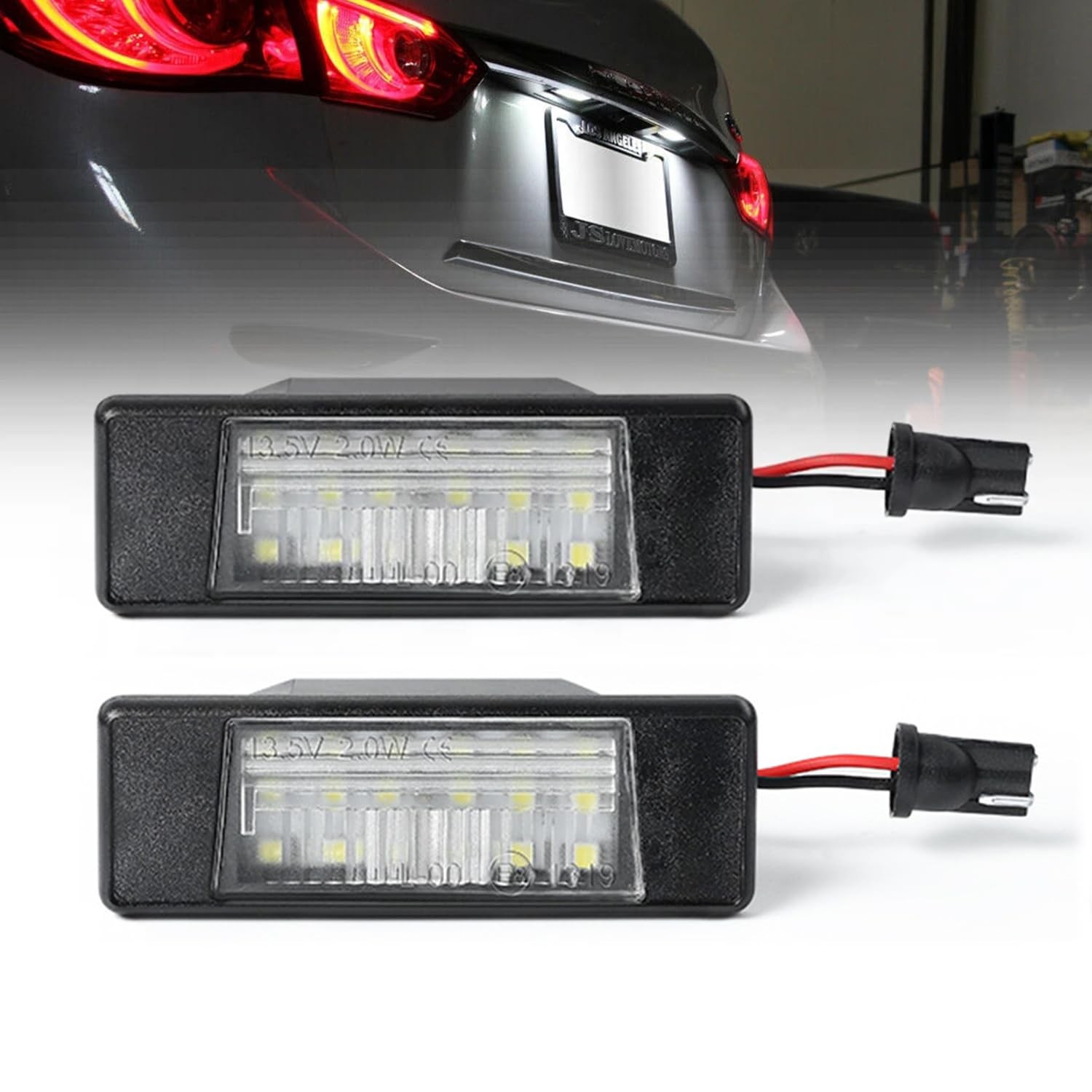 Feux de plaque d'immatriculation à LED pour Nissan X-Trail T31 2007-2013 blanc 6000K