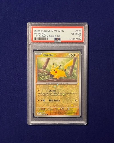 PSA 10 Pikachu Rev. Holo Cosmos Holo #25 151 Mini Tins Promo 2024 GEM MINT