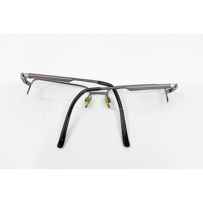 Turboflex Eyeglasses Men Gray Half Rim Rectangular TF214 57-19-145