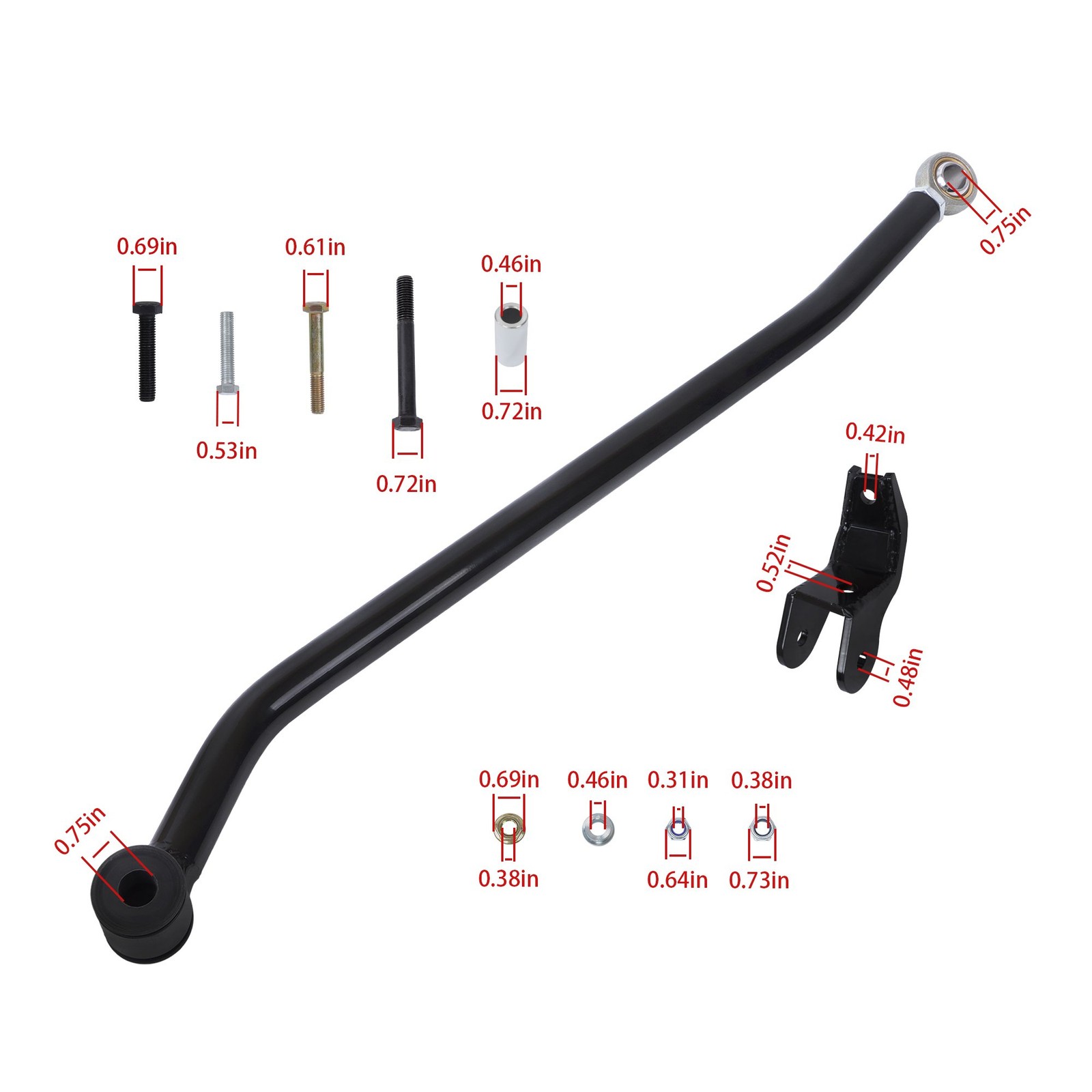 For 0"-3.5" Lift Kit Jeep Wrangler TJ LJ 2WD 97-06 Adjustable Front Track Bar thumbnail 2