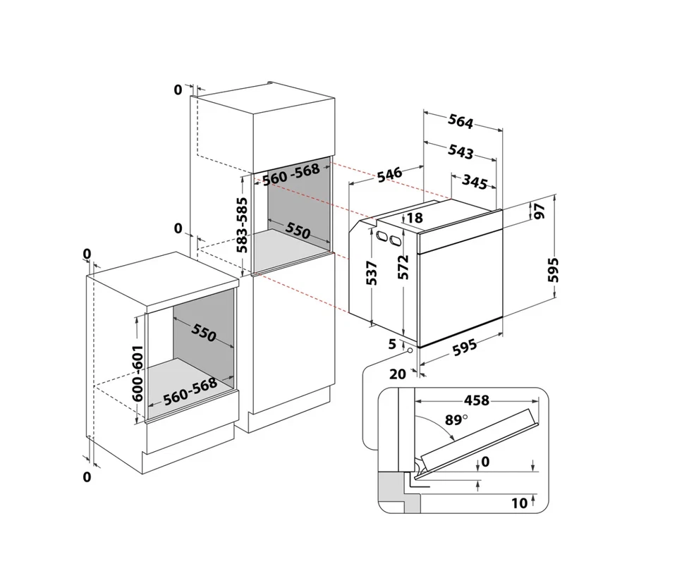 Whirlpool AKZ9S8271IX Ofen Pyrolytic + Hydrolytic Pizza Inox Cl.a + - Bild 3 von 3